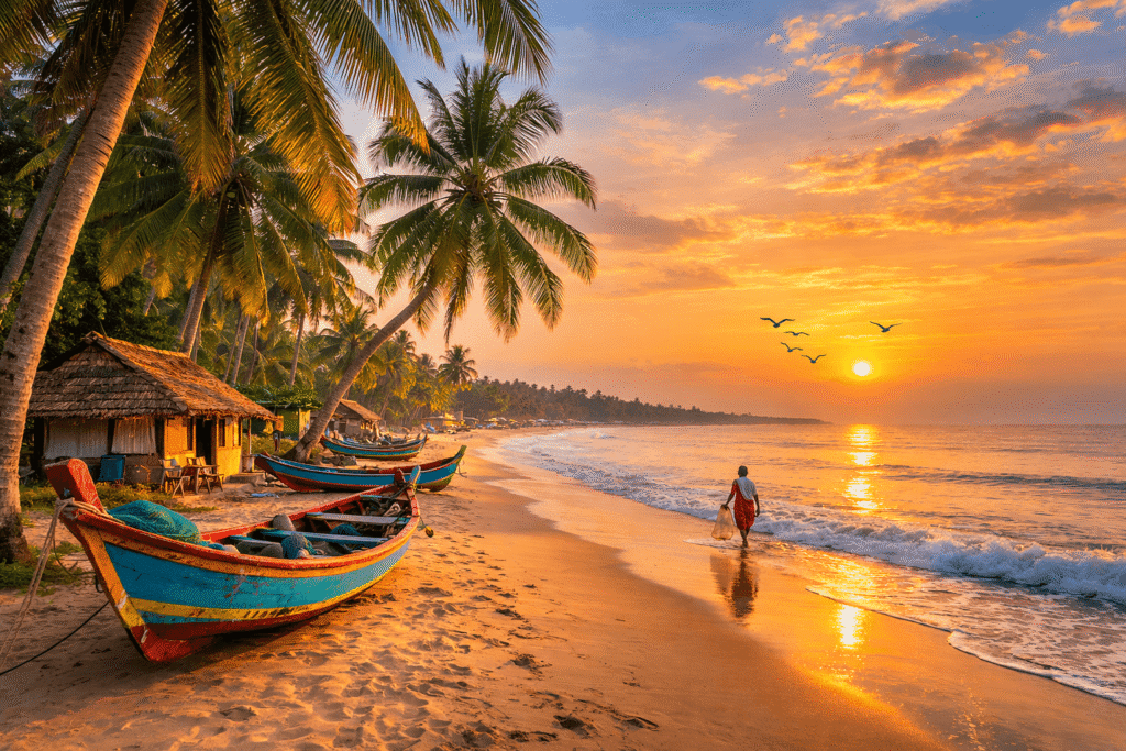 Serene Kerala beach